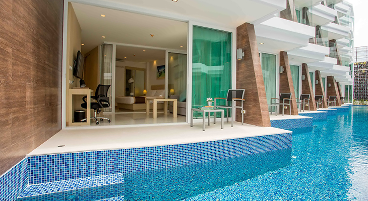 Room with pool access